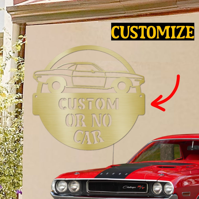 Personalized Classic Car Garage or Man Cave Steel Sign
