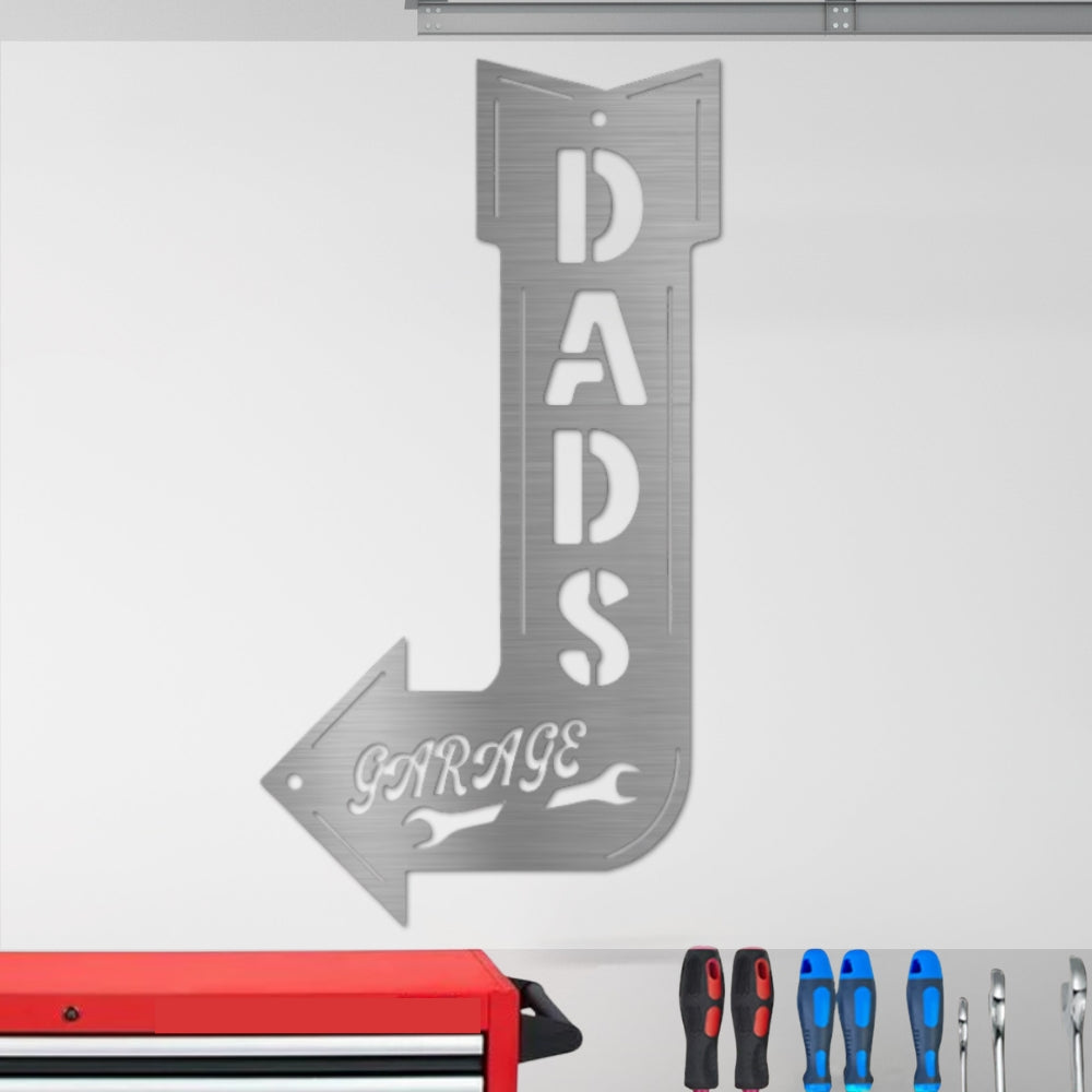 Custom Dad Garage Sign Made of Steel