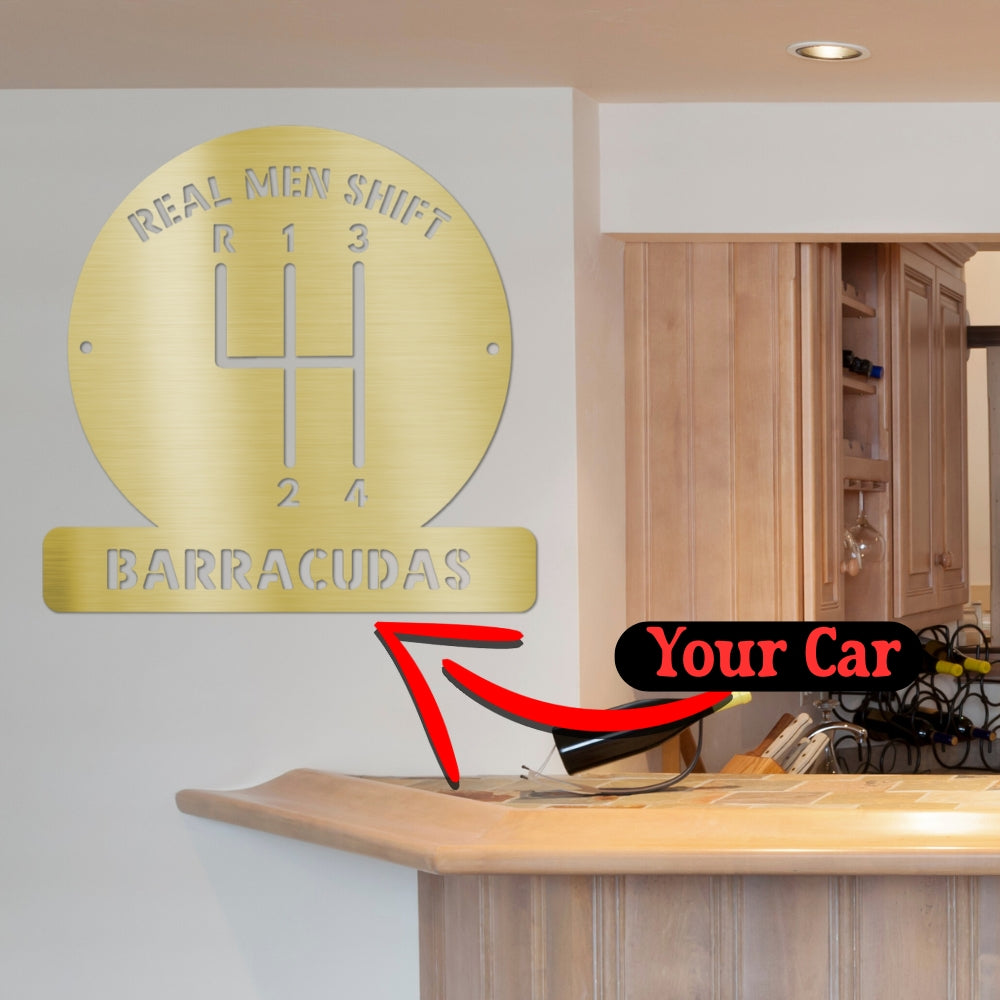 Personalized 4 Speed Metal Sign for the Garage or Man Cave