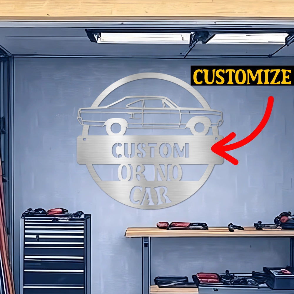 Personalized Garage or Man Cave Wall Decor (***** Or No Car)