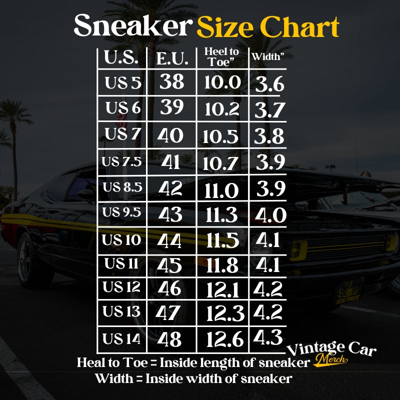 American Flag and Classic Car Men's Sneakers