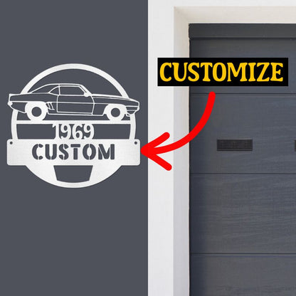 Personalized Steel Sign for the Garage or Man Cave
