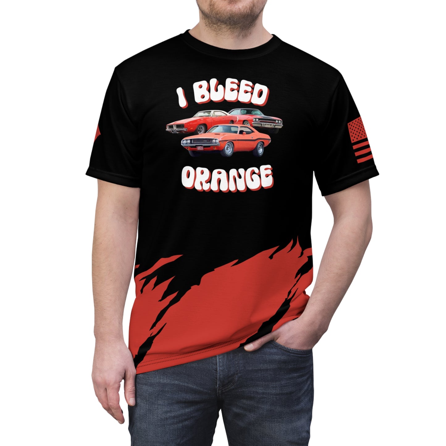 Classic Car T-Shirt with Hemi Orange Paint
