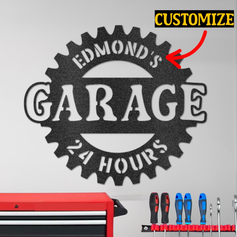 Garage Steel Sign (Personalized)