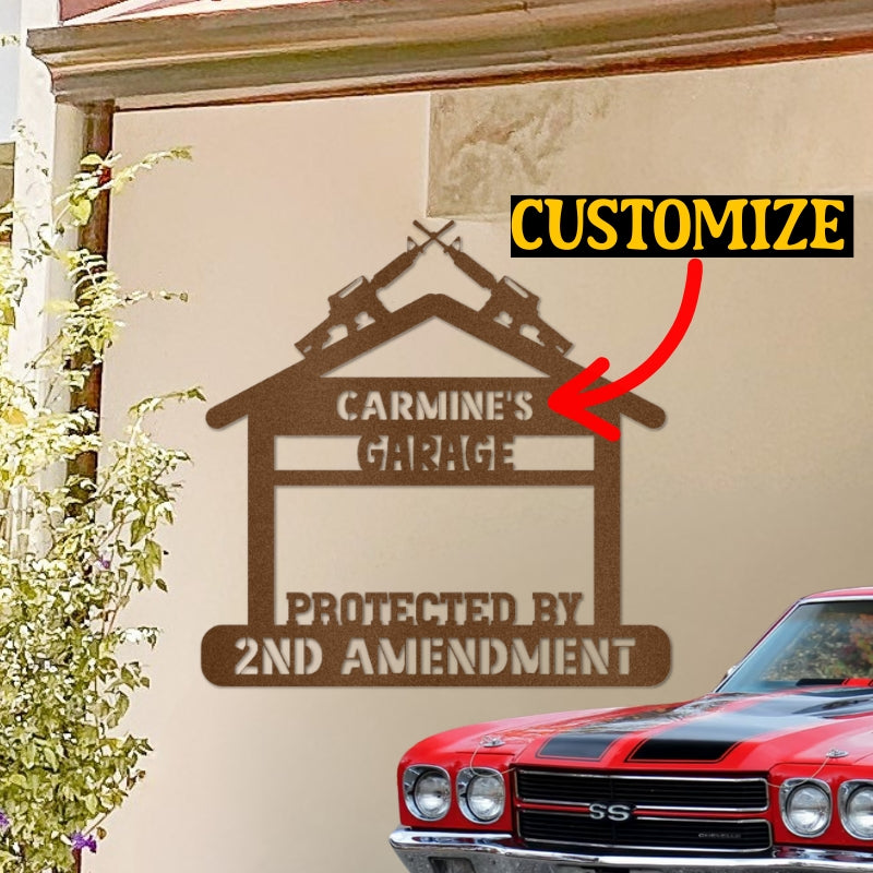 2nd Amendment Garage Sign (Steel)