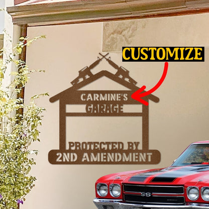 2nd Amendment Garage Sign (Steel)