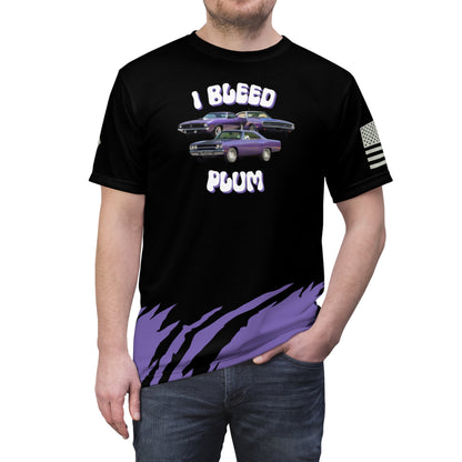 Classic Car T-Shirt with Plum Paint