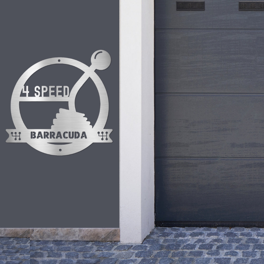 Personalized 4 Speed Metal Garage or Man Cave Sign