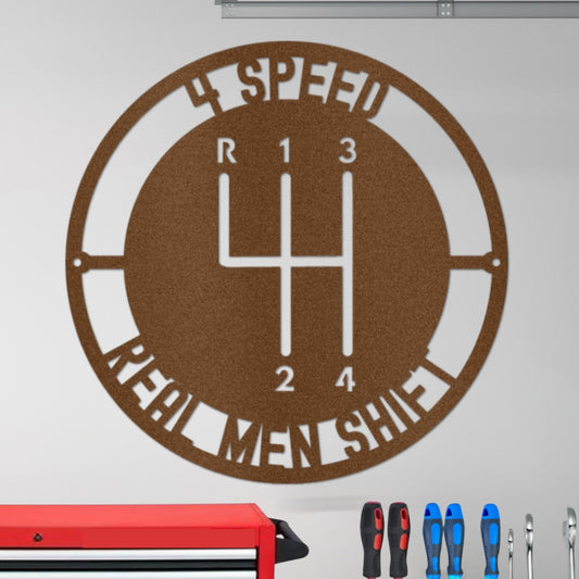 Metal 4-SPEED Sign for the Garage or Man Cave