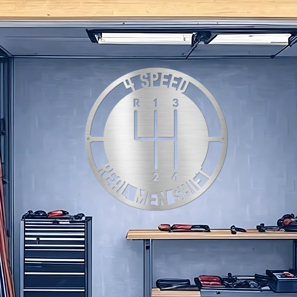 Metal 4-SPEED Sign for the Garage or Man Cave