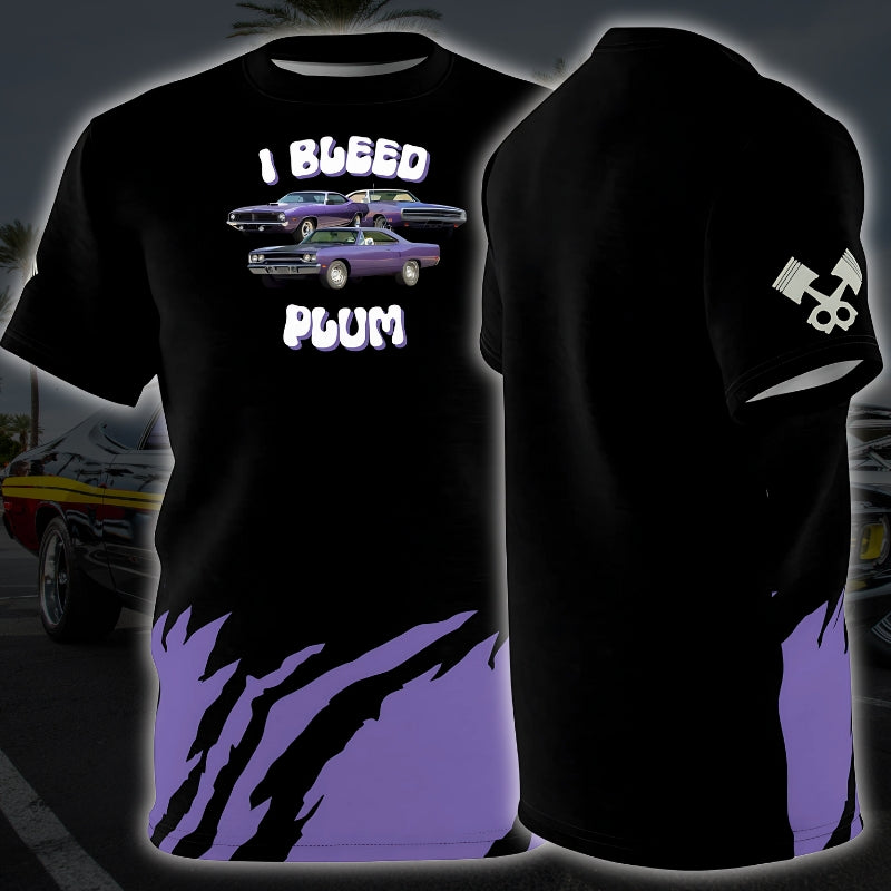 Classic Car T-Shirt with Plum Paint