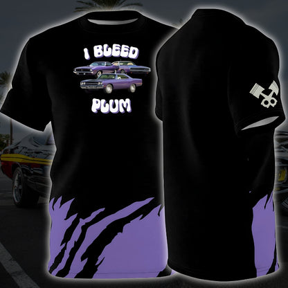 Classic Car T-Shirt with Plum Paint