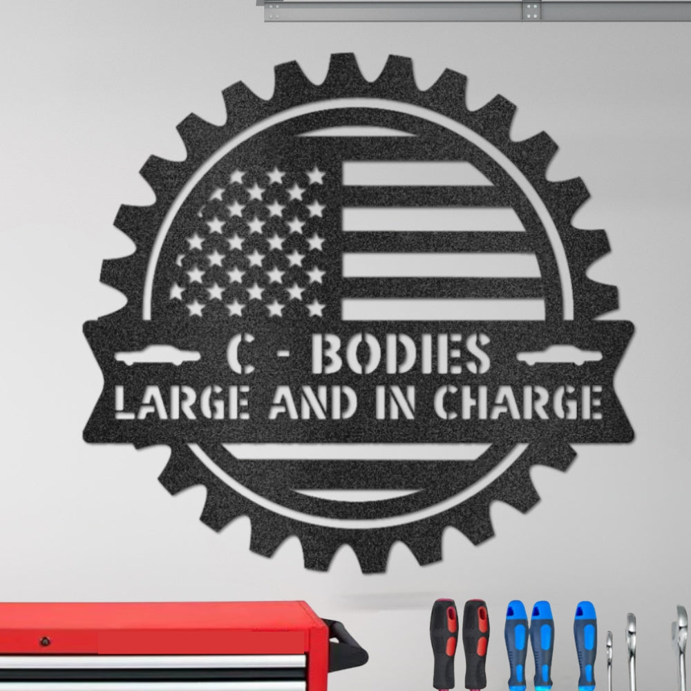 C-Body Metal Wall Decor Sign for the Garage or Man Cave