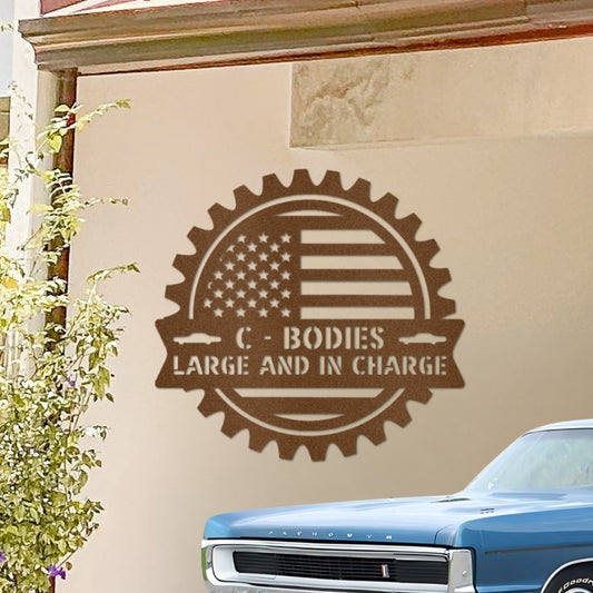 C-Body Metal Wall Decor Sign for the Garage or Man Cave