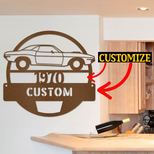 Garage or Man Cave Classic Car Steel Sign