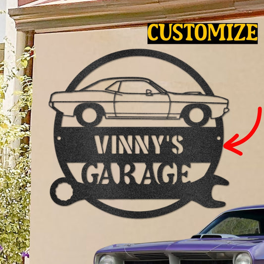 Steel Garage Sign (Personalize)