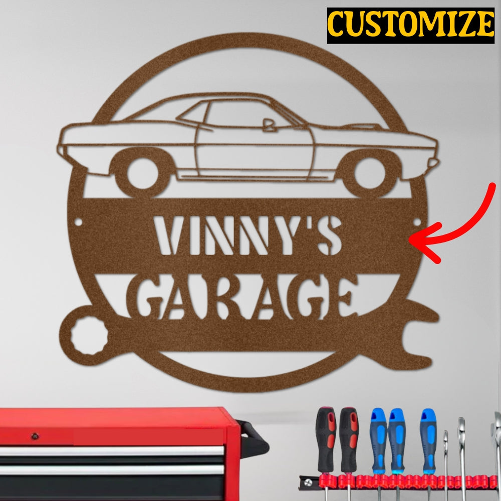 Steel Garage Sign (Personalize)