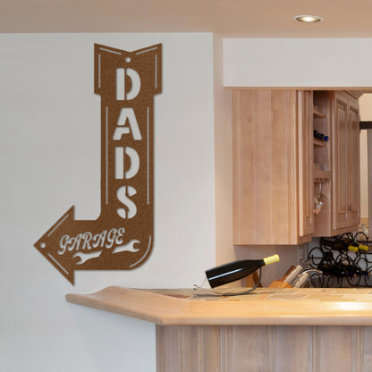 Custom Dad Garage Sign Made of Steel
