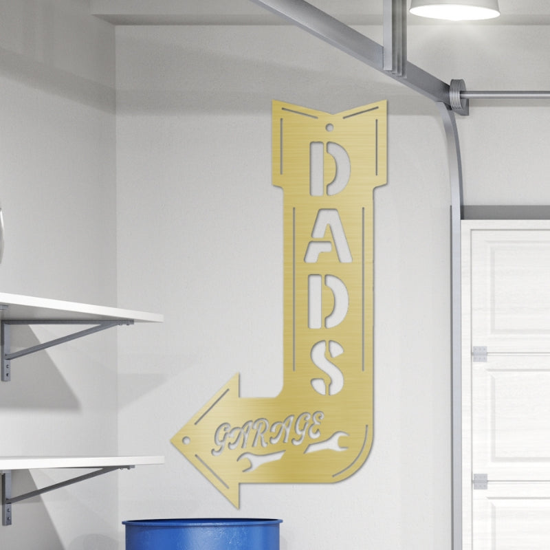 Custom Dad Garage Sign Made of Steel