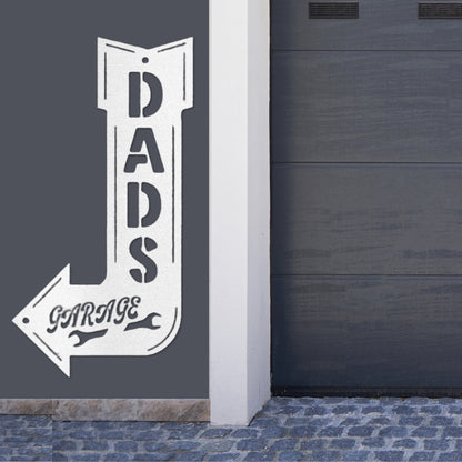 Custom Dad Garage Sign Made of Steel