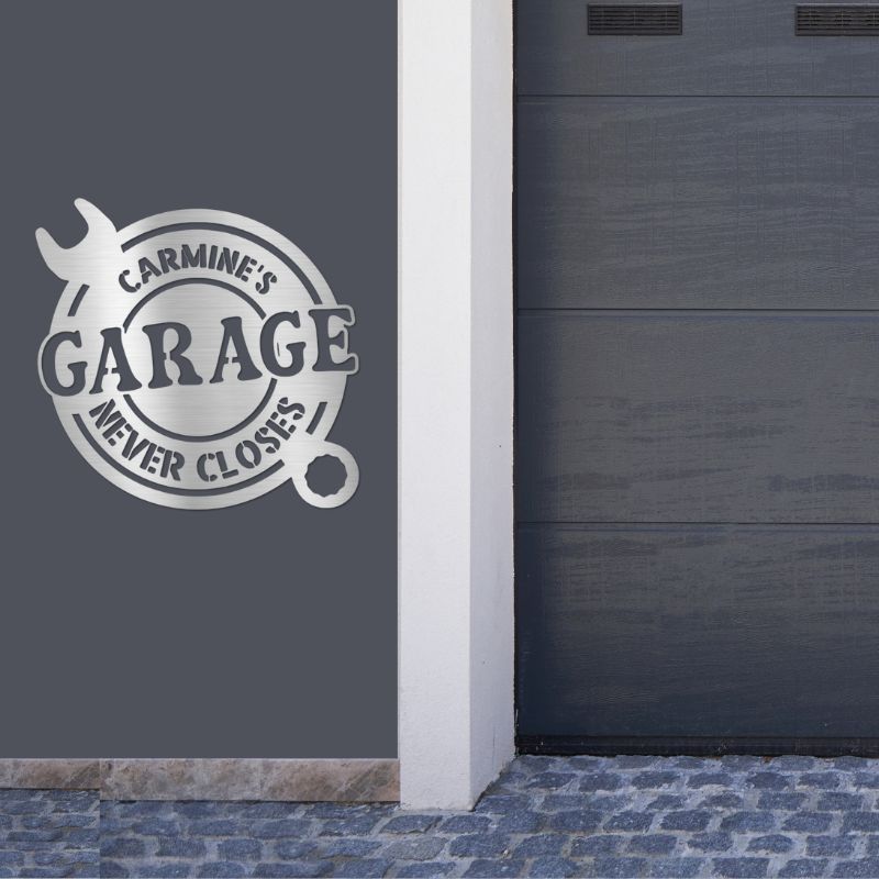Garage Sign Made of Steel (Personalization)