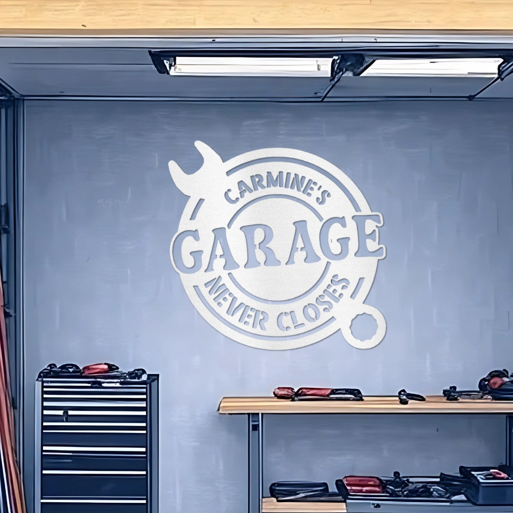 Garage Sign Made of Steel (Personalization)