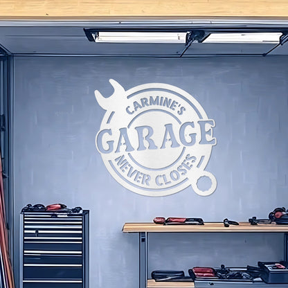 Garage Sign Made of Steel (Personalization)