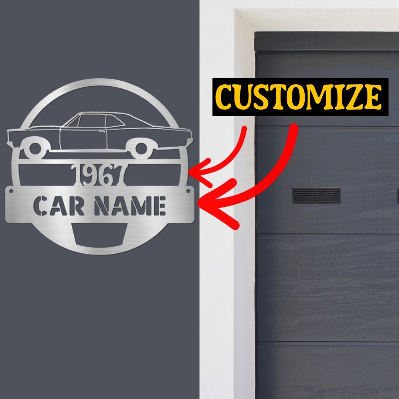 Garage or Man Cave Steel Sign (Personalize)