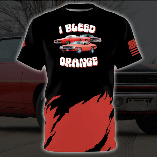 Classic Car T-Shirt with Hemi Orange Paint