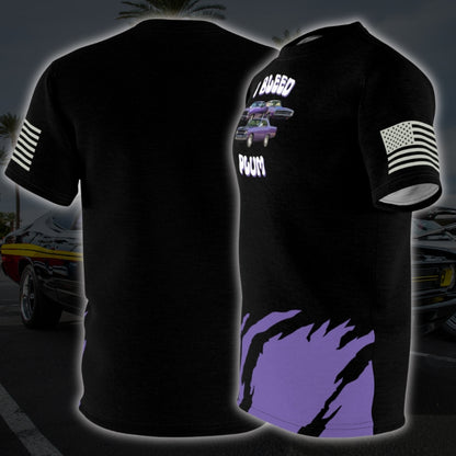 Classic Car T-Shirt with Plum Paint