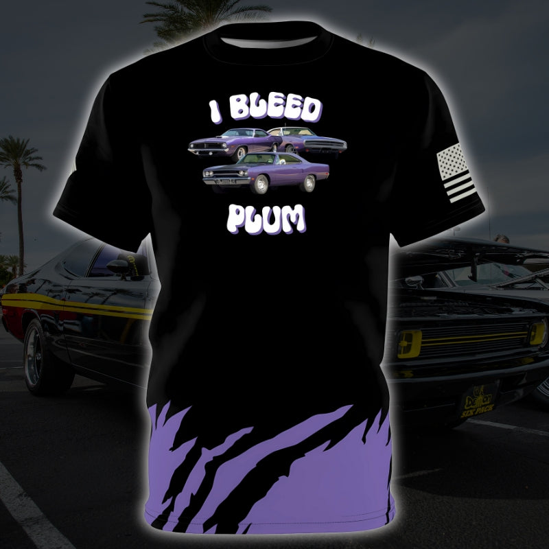 Classic Car T-Shirt with Plum Paint