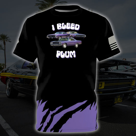 Classic Car T-Shirt with Plum Paint