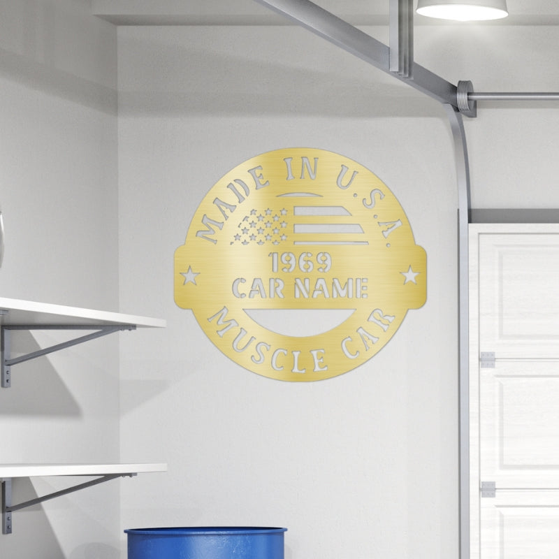 Muscle Car Steel Sign for Garage or Man Cave