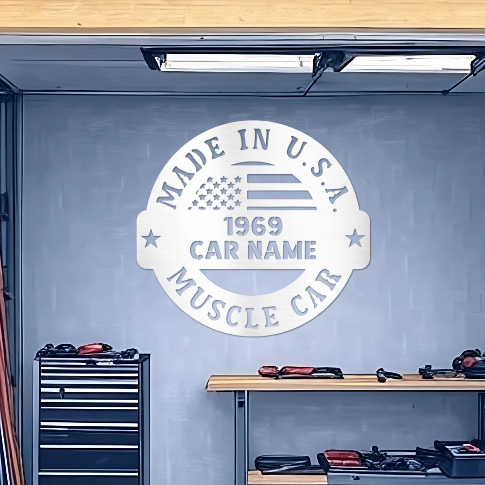 Muscle Car Steel Sign for Garage or Man Cave