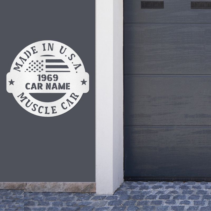 Muscle Car Steel Sign for Garage or Man Cave