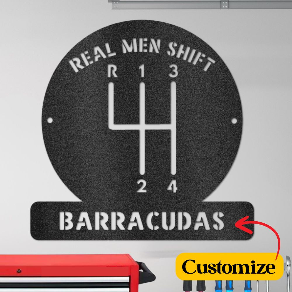 Personalized 4 Speed Metal Sign for the Garage or Man Cave