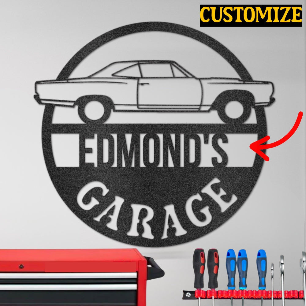 Metal Personalized Garage Sign
