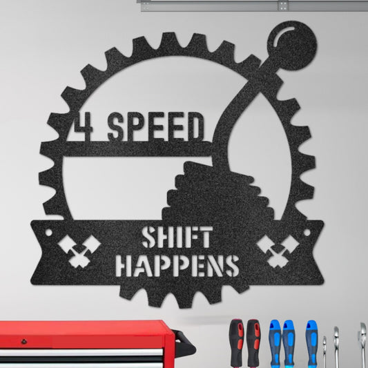 4 Speed Metal Sign for the Garage or Man Cave