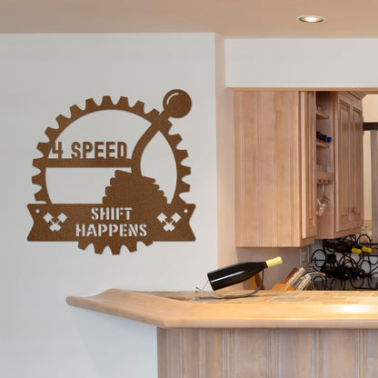 4 Speed Metal Sign for the Garage or Man Cave